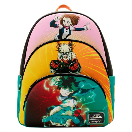 MY HERO ACADEMIA - MOCHILA LOUNGEFLY IZUKU, KATSUKI Y URARAKA