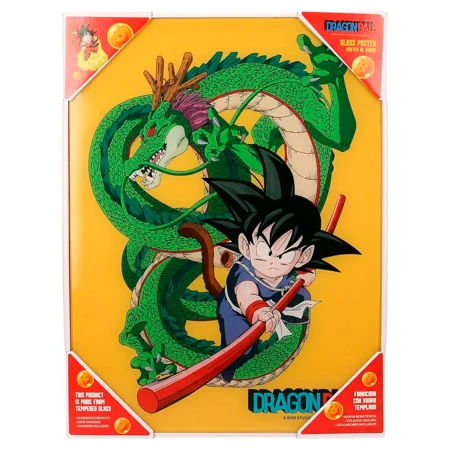 DRAGON BALL - ILUSTRACIÓN ENMARCADA EN VIDRIO "GOKU Y SHENRON"