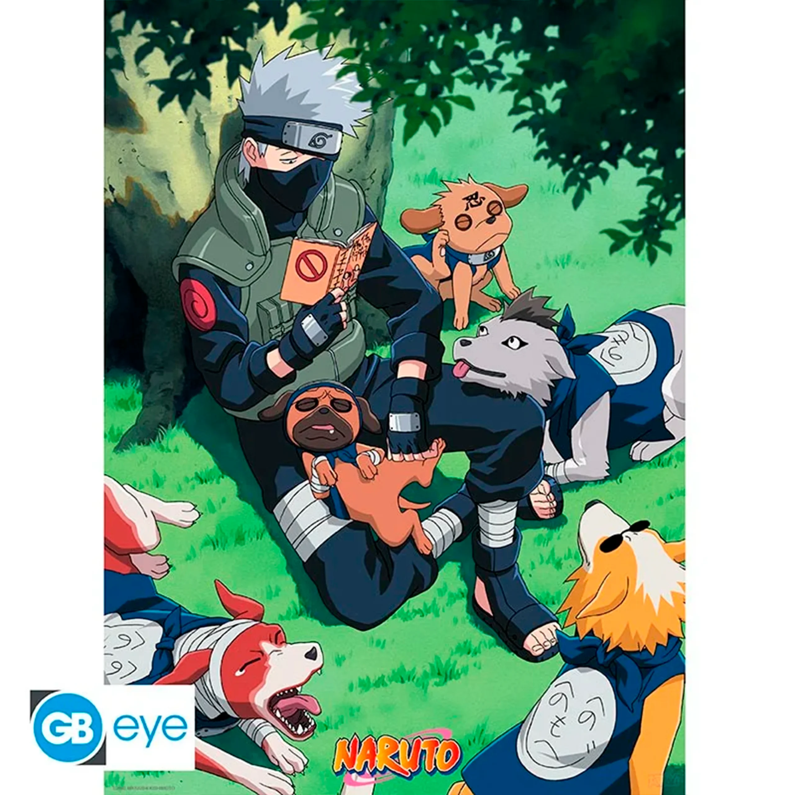 NARUTO - POSTER CHIBI "KAKASHI & DOGS"