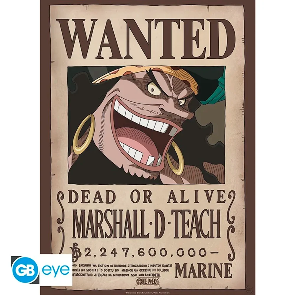 ONE PIECE - WANTED "BARBA NEGRA (MARSHALL D TEACH)"