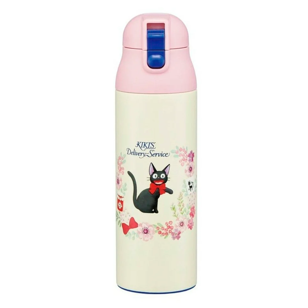 NICKY, LA APRENDIZ DE BRUJA - BOTELLA DE ACERO "JIJI CON FLORES "