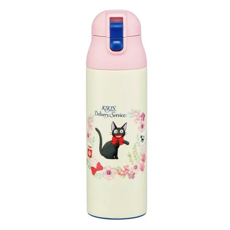NICKY, LA APRENDIZ DE BRUJA - BOTELLA DE ACERO "JIJI CON FLORES "