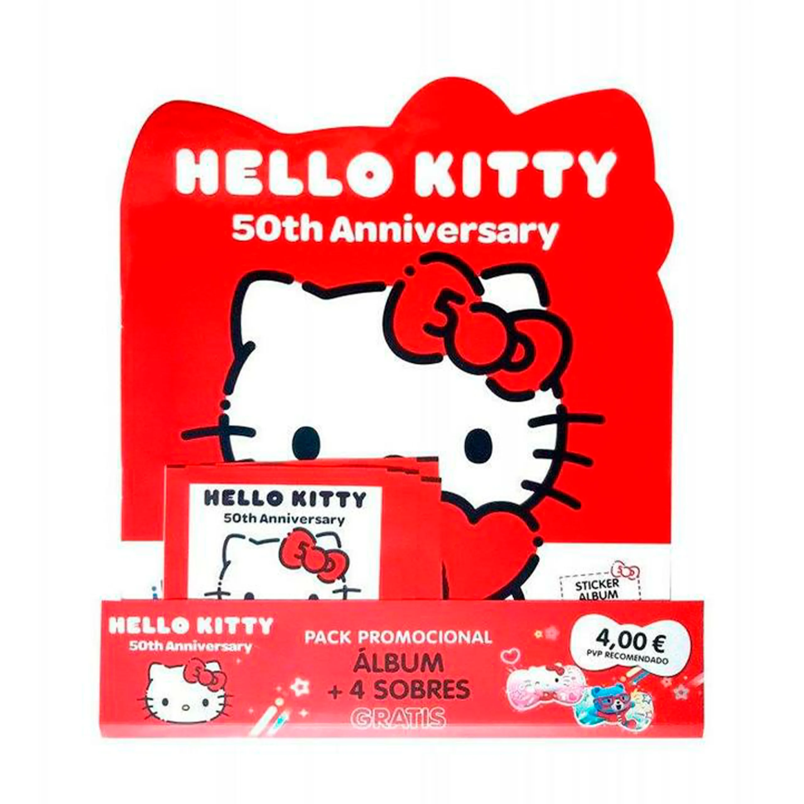 HELLO KITTY - PACK "HELLO KITTY 50 ANIVERSARIO 2024" ÁLBUM + 4 SOBRES