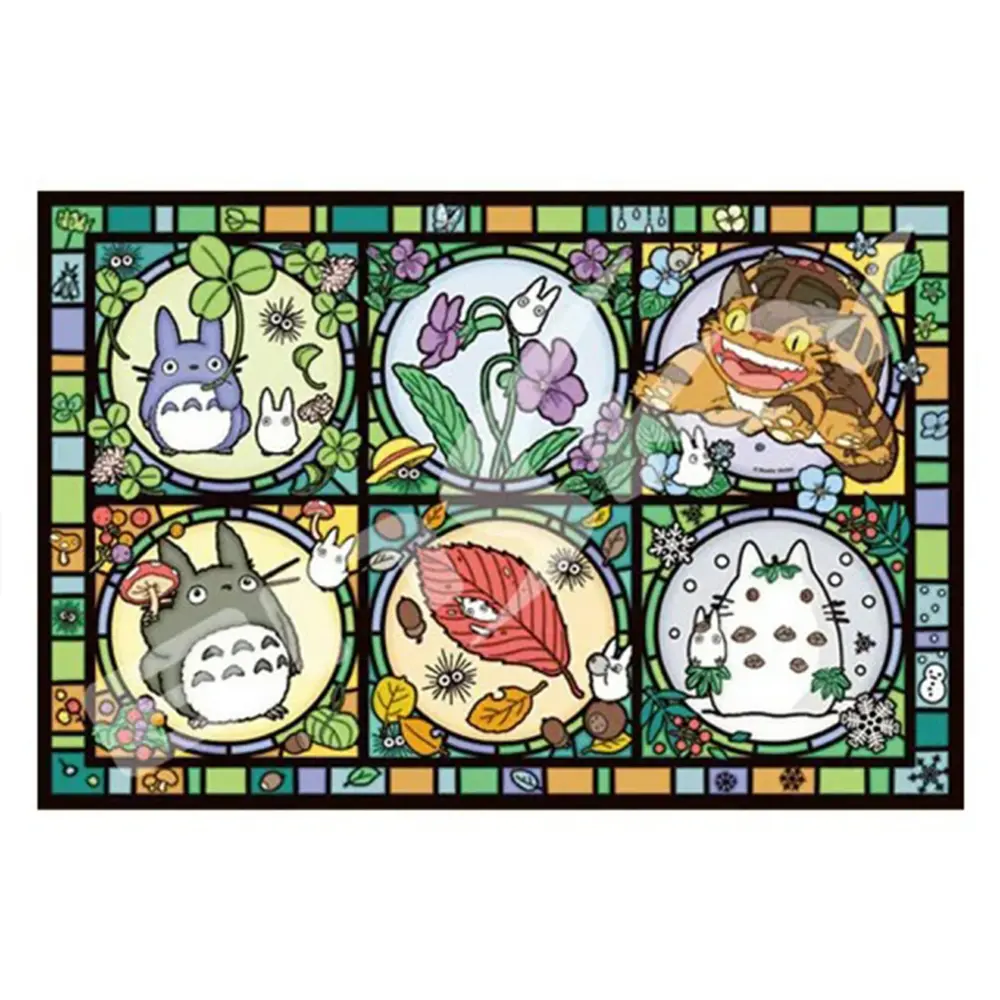 MI VECINO TOTORO - PUZZLE VITRAL "LAS 4 ESTACIONES"